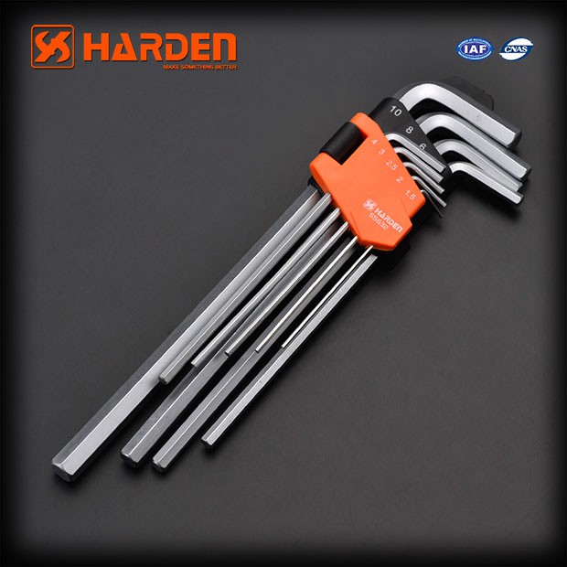 Bộ Lục Giác 09 Chi Tiết HARDEN 540607 Loại Dài, Hàng Chính Hãng