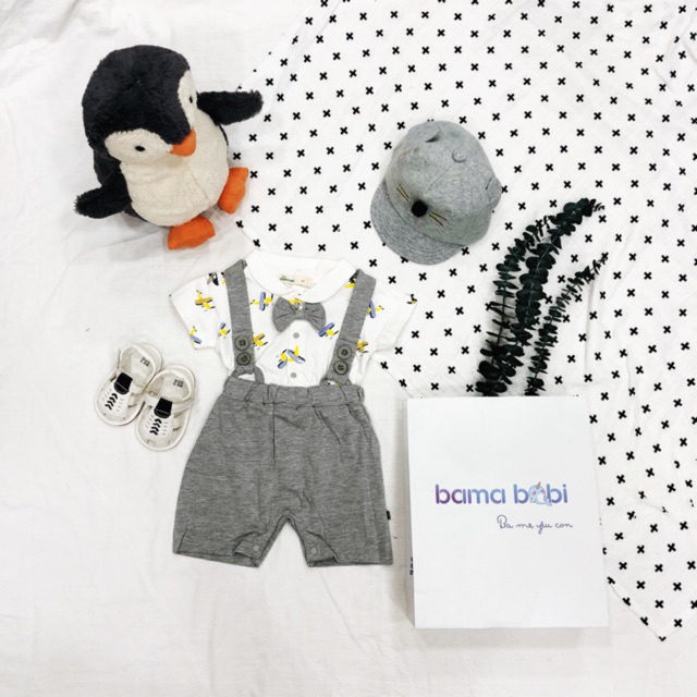 Bộ liền Cotton kiểu dáng công tử