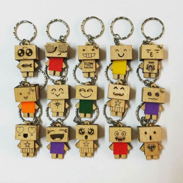 Móc khóa người gỗ Danbo 15k