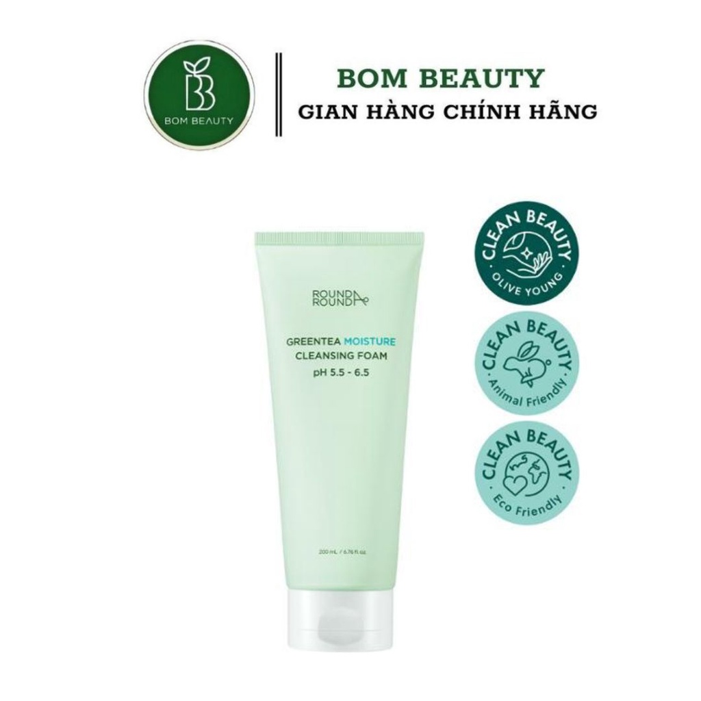 Sữa rửa mặt Roundaround green tea pure cleansing foam