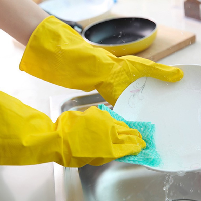 Găng tay cao su rửa bát vệ sinh nhà cửa siêu rẻ - Bao tay cao su lao động chống dầu mỡ an toàn TT&amp;GĐ