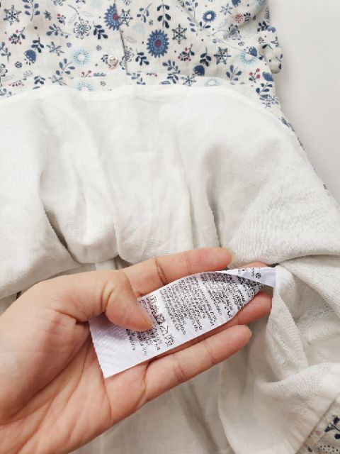 Váy bồng hoa dây xanh DuPareil