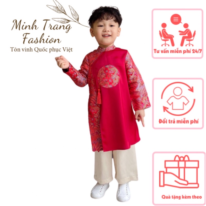 Áo dài cho bé trai Long Phụng diện tết,cưới hỏi,sự kiện