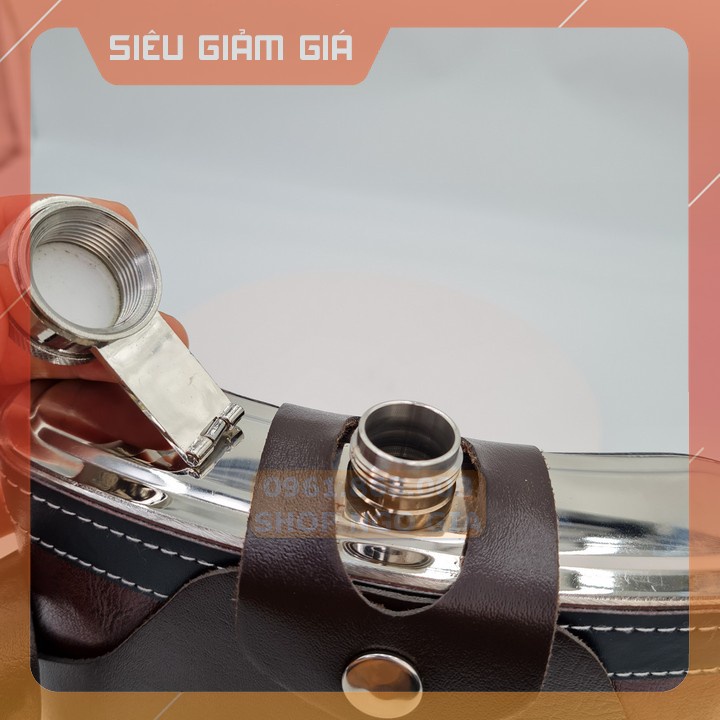 Bình đựng Inox 304 bọc da pu dung tích 2 lít tặng phễu và chén shopsuhao247