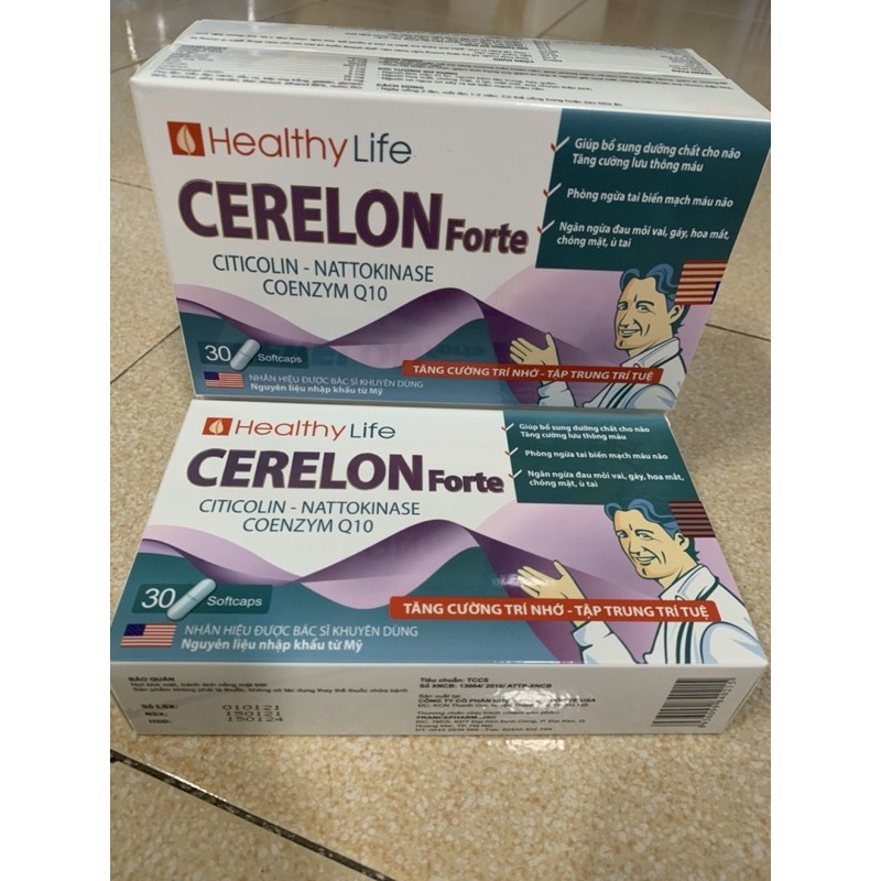 Cerelon Forte - Giúp bổ sung dưỡng chất cho não , tăng cường lưu thông máu, phòng ngừa tai biến mạch máu não | BigBuy360 - bigbuy360.vn