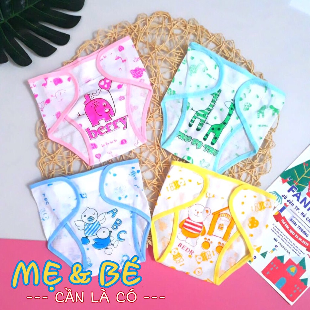 COMBO 10 TÃ DÁN VẢI COTTON SƠ SINH ( SIZE 1,2,3 )