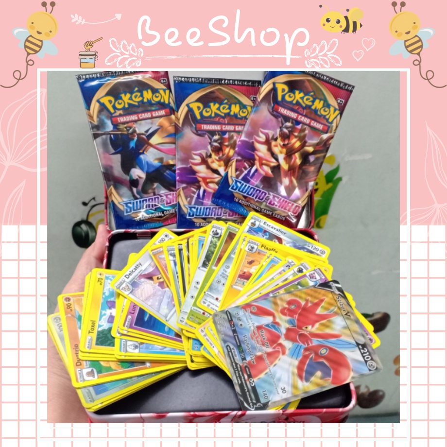 Bộ Bài Pokemon Hộp Sắt (Tặng Thêm 1 Gói Thẻ Bài Ngẫu Nhiên)