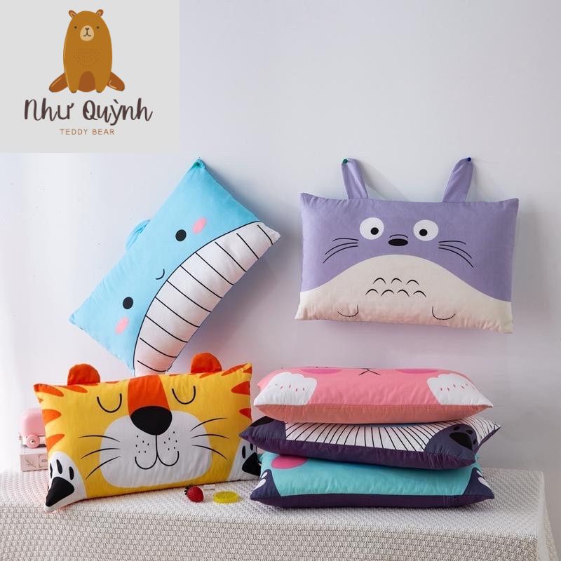 Gối cho bé vỏ cotton 100% an toàn cho làn da em bé hàng việt nam kích thước 30x50cm