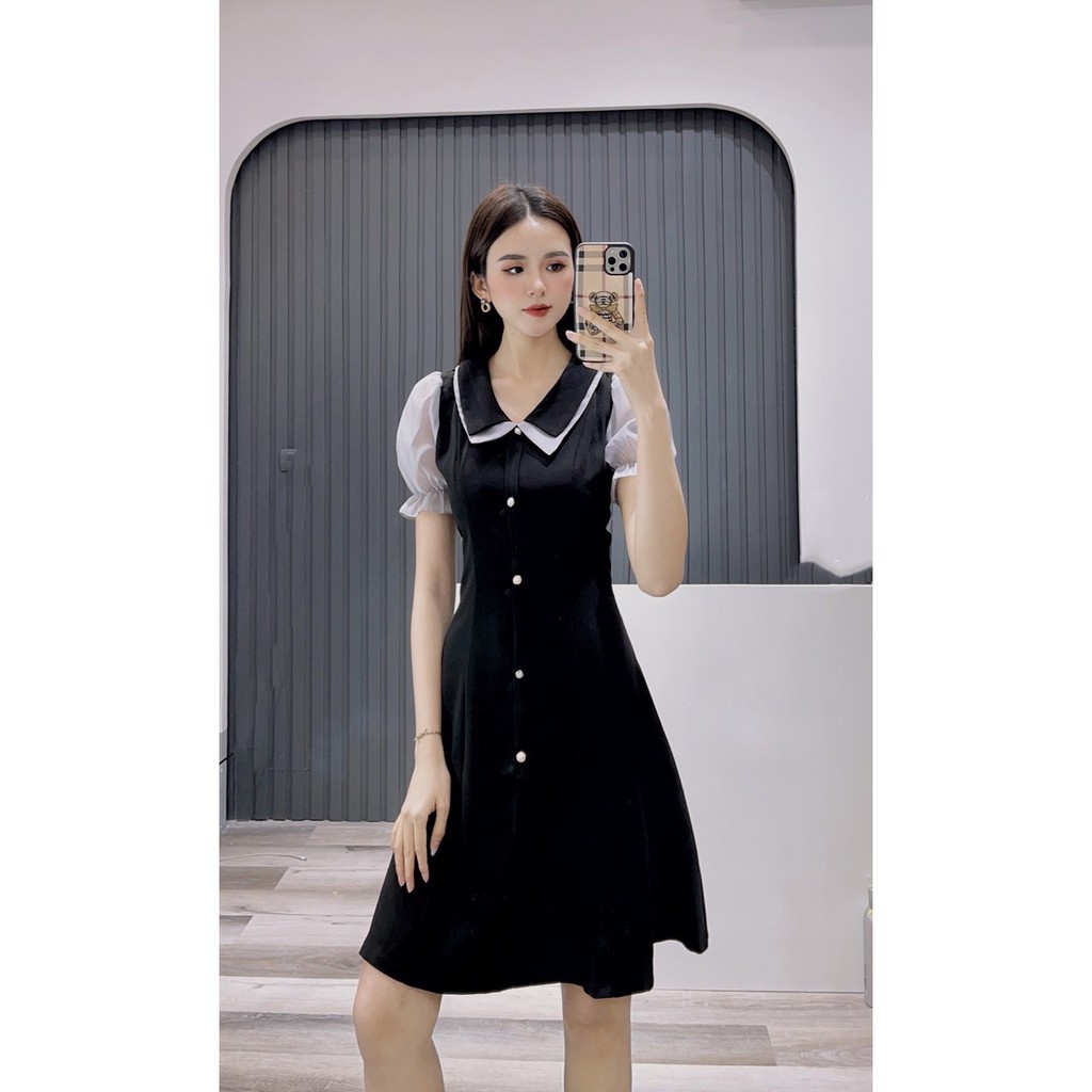 Váy Evalover xòe cổ đức tay voan | BigBuy360 - bigbuy360.vn