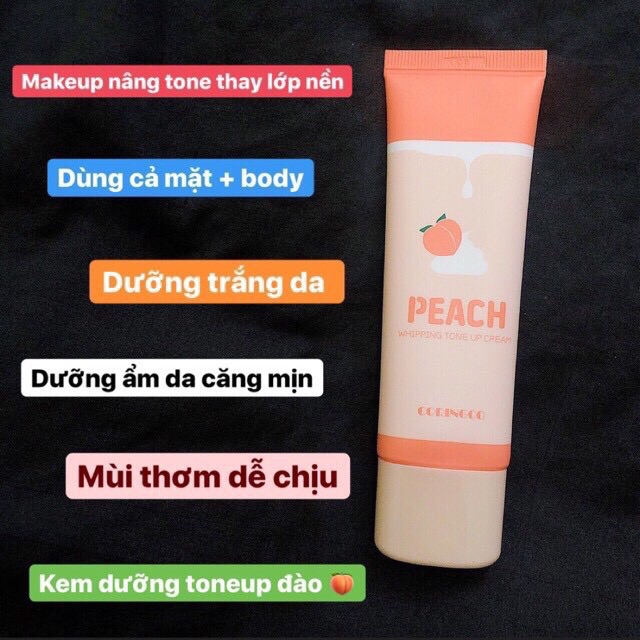 Kem Đào Peach Whip Tone Up Nâng Tone Da Trắng Hồng 50g