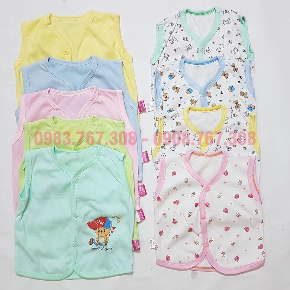 Sét 2 Ao Gile Sơ Sinh (Loại Cotton Mỏng) - Giao hàng ngẫu nhiên mẫu