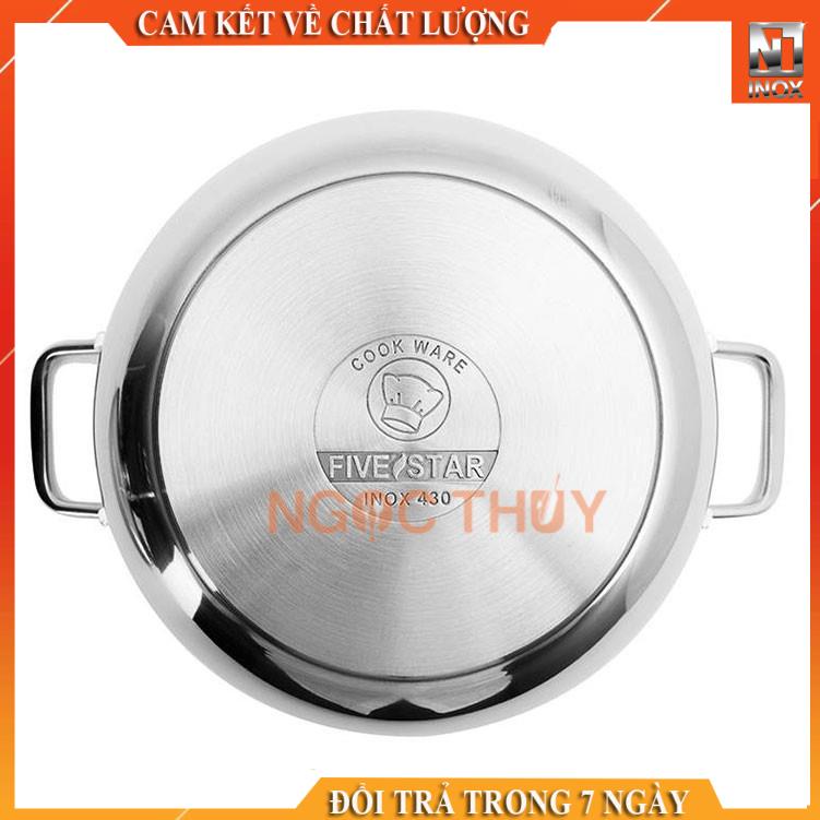 Nồi lẩu inox Fivestar 3 đáy nắp kiếng cao cấp