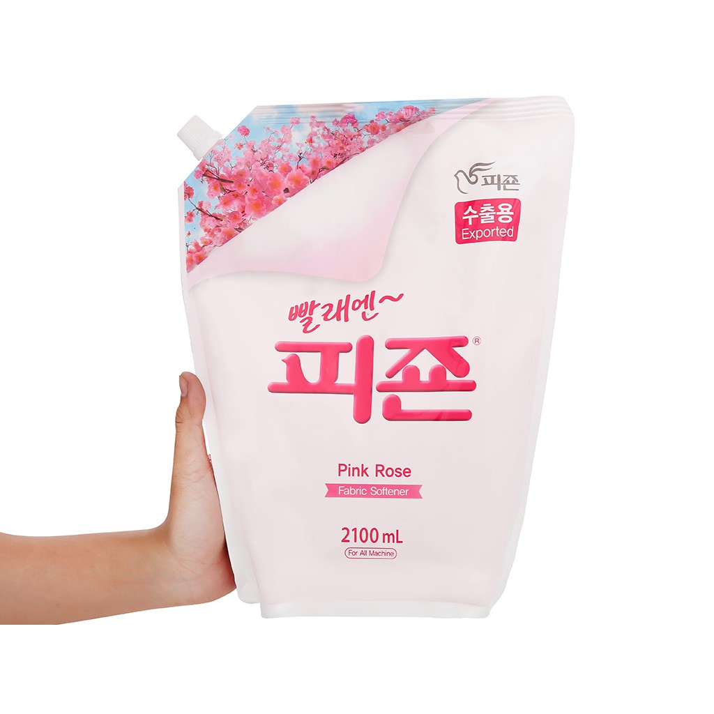 Nước xả vải cho bé Pigeon hương hoa hồng túi 2.1 lít