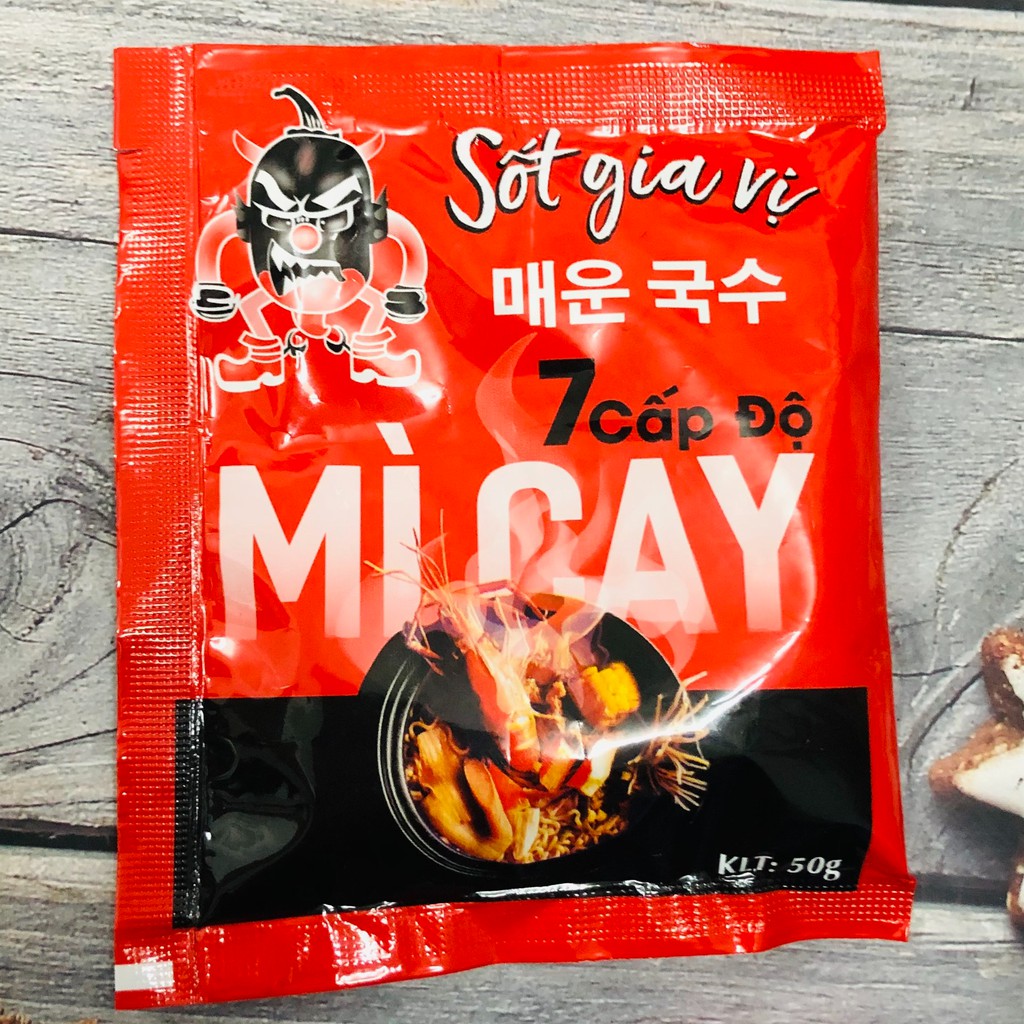 Hot -  Sốt Gia Vị Mì Cay 7 Cấp Độ 50g