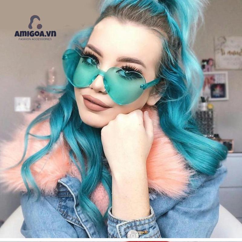 Kính Mát Gọng Trái Tim Thời Trang Cho Nữ