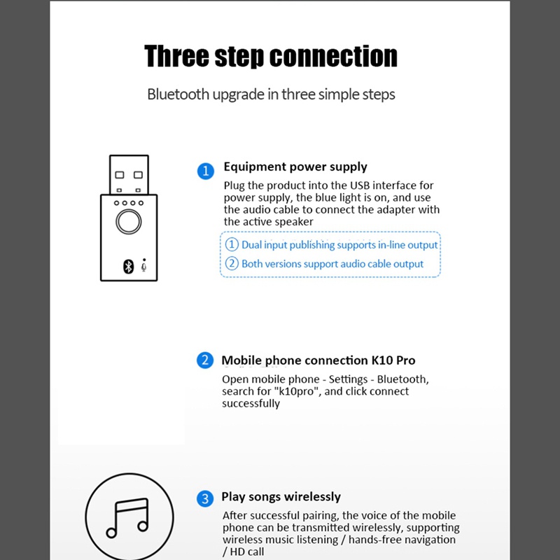 Usb Truyền Nhận Tín Hiệu Bluetooth 5.0 Không Dây 4 Trong 1 Giắc Cắm 3.5mm AUX BT Dùng Trong Xe Hơi / TV