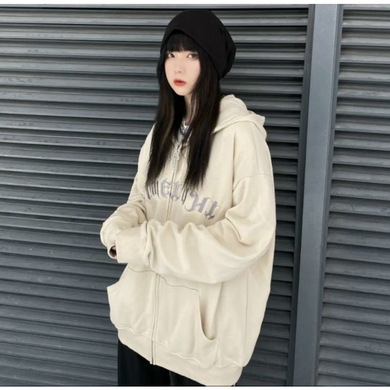 Áo khoác Hoodie In Chữ Nhiều Màu Nữ  FREESHIP  Jacket from rộng unisex có mũ cá tính