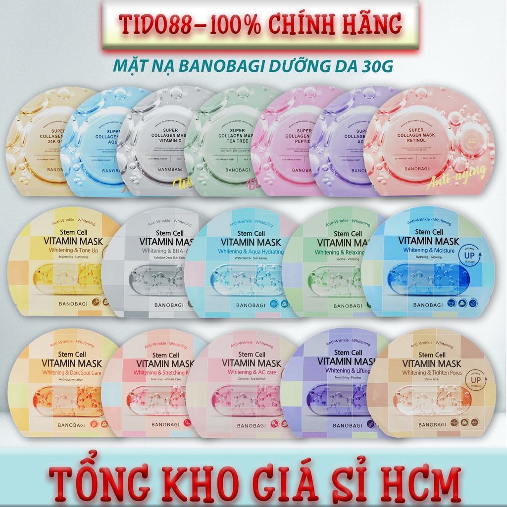 Mặt nạ Banobagi dưỡng ẩm ngừa lão hóa phục hồi da NPP Tido88 | BigBuy360 - bigbuy360.vn
