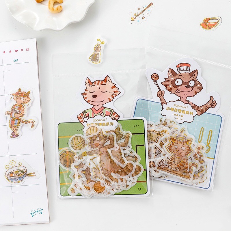 Túi 40 hình dán sticker Beastars thế giới động vật