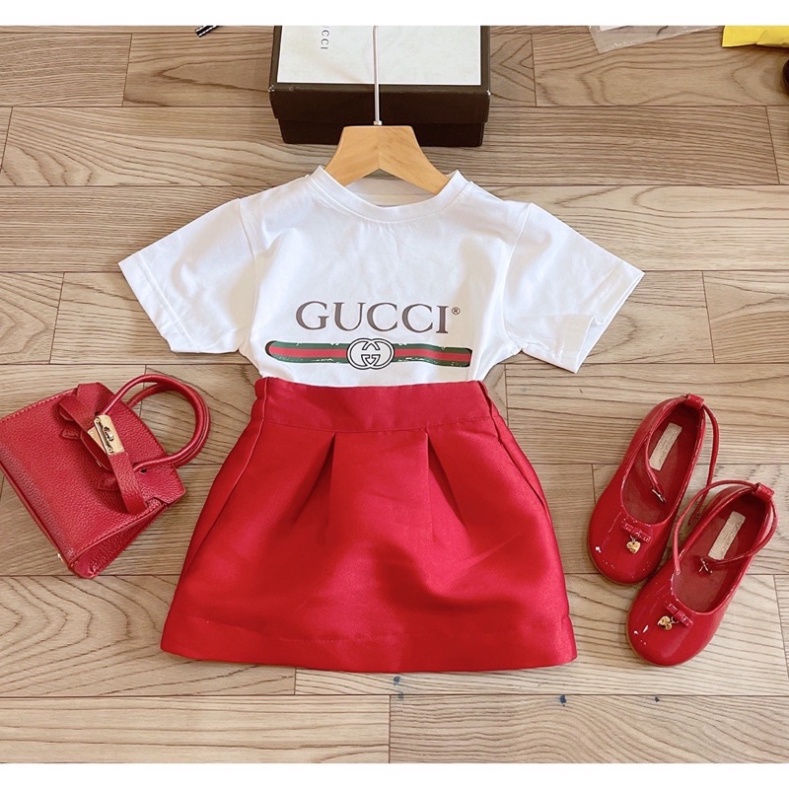 Áo thun tay lỡ GC basic cho bé , áo thun bé trai , bé gái cotton , SAM KIDs
