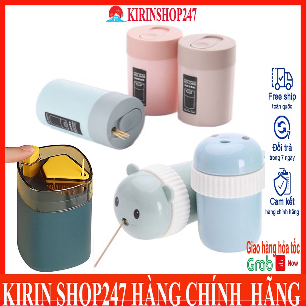 Lọ đựng tăm, lọ đựng hạt tiêu bằng nhựa cao cấp thiết kế nắp đóng mở tiện dụng