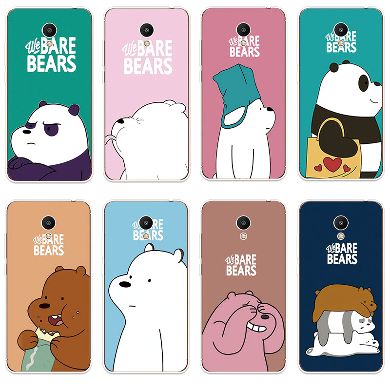 Ốp Lưng Điện Thoại Phối Hình Gấu Dành Cho Meizu M3 M3S M5 M6 Note 2