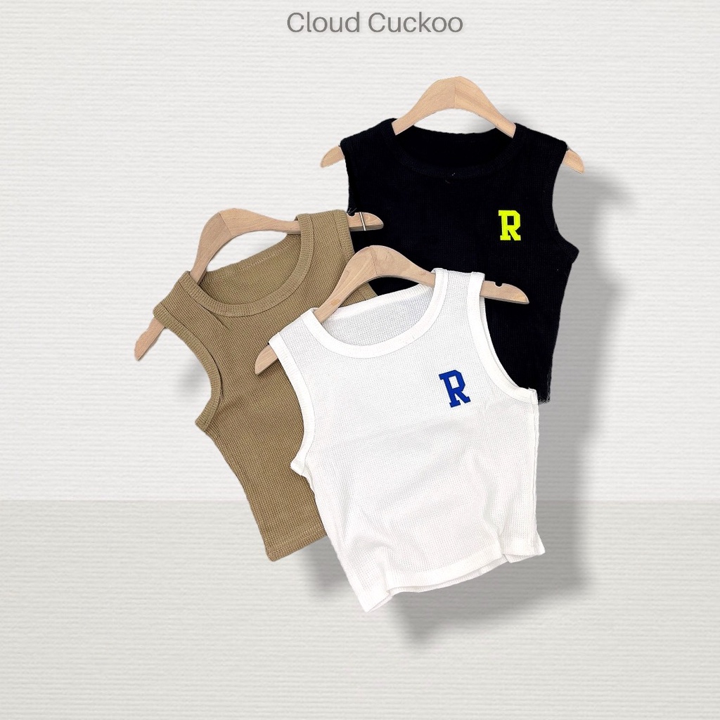 Áo Sát Nách CropTop Ba Lỗ Cao Cấp Logo Cao Su Thêu Vải Siêu Đep Phong Cách Loại 1 - Mã Số: SN9222