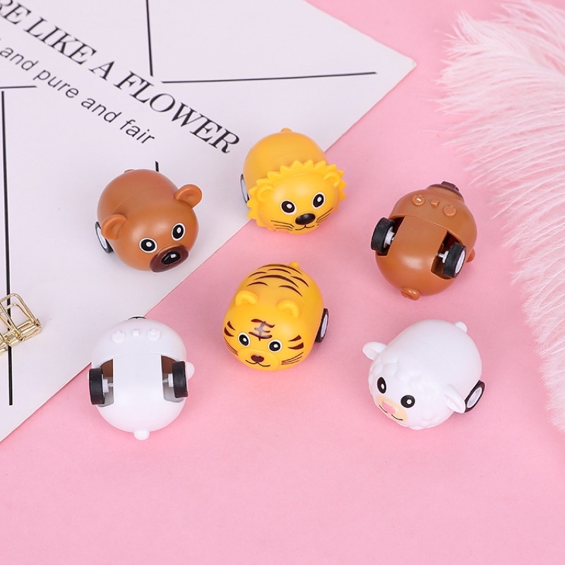 [ Rẻ Vô Địch ] Đồ Chơi Trẻ Em Xe Chạy Cót Mini Hình Thú Dễ Thương, Có 6 Mẫu Các Con Thú Quen Thuộc Cho Bé Chơi.