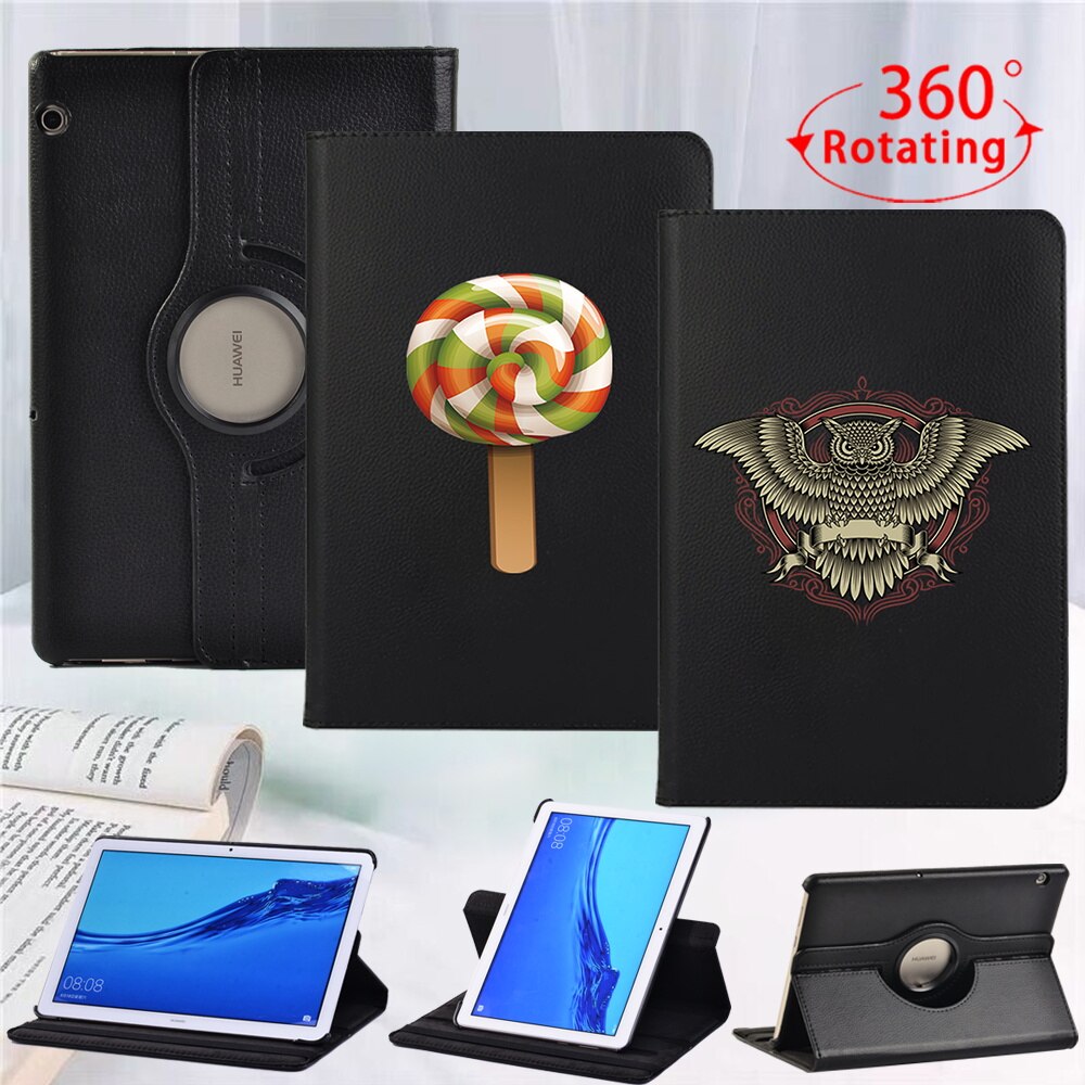 Bao Da Xoay 360 Độ Cho Máy Tính Bảng Huawei Mediapad T3 10 9.6 "/ Mediapad T5 10 10.1"