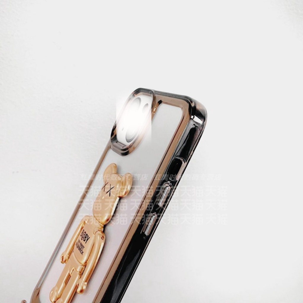Ốp lưng iphone gấu B@BY cạnh vuông giá đỡ 6s/6splus/7/7plus/8/8plus/x/xr/xs/11/12/13/pro/max/plus/promax