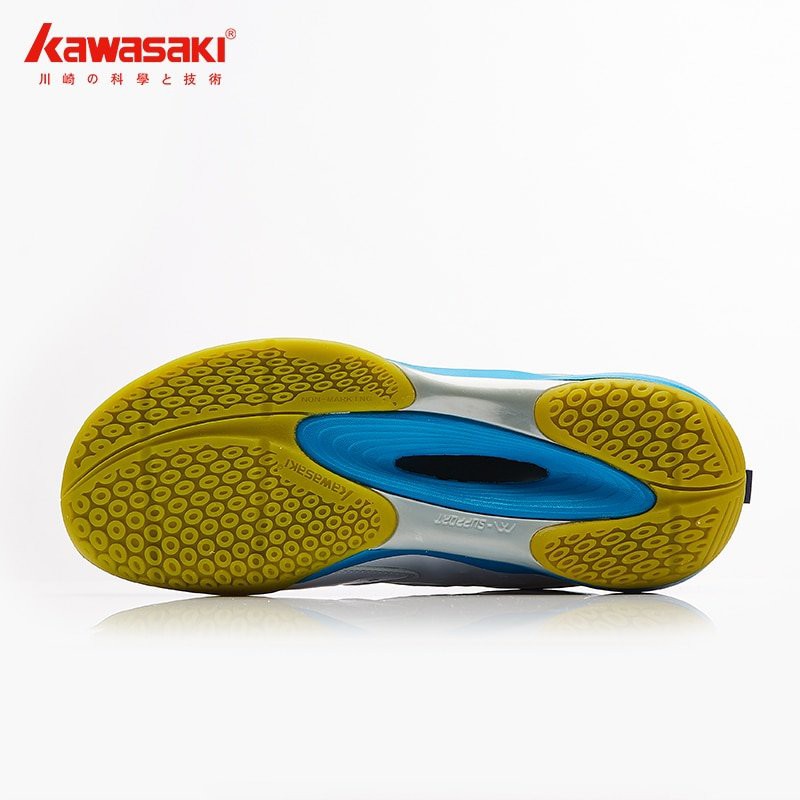 Giày cầu lông, giày bóng bàn mẫu mới 2021 Kawasaki K085 màu trắng xanh