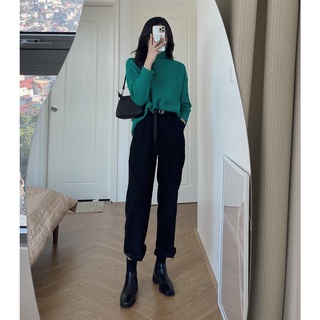 (Ảnh thật) Len trơn cổ lọ Audrey 9979
