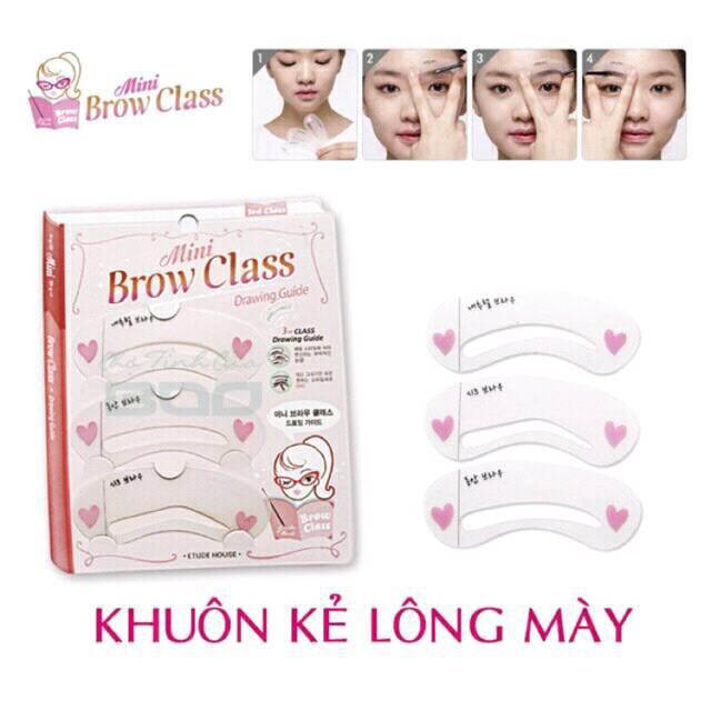 Khuôn kẻ lông mày Mini Brow Class bộ 3 kiểu