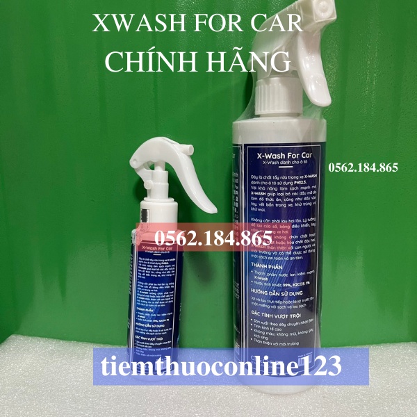 [CHÍNH HÃNG CHỤP THẬT] XWash For Car Xwash Nước tẩy rửa, khử mùi nội thất ô tô, xe hơi