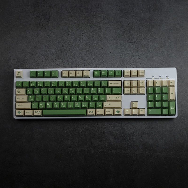 Keycap GMK Cream Matcha Nút Bàn Phím Cơ Màu Matcha PBT Dye Sub Keycaps Chuyên Dụng Cho Bàn Phím Cơ