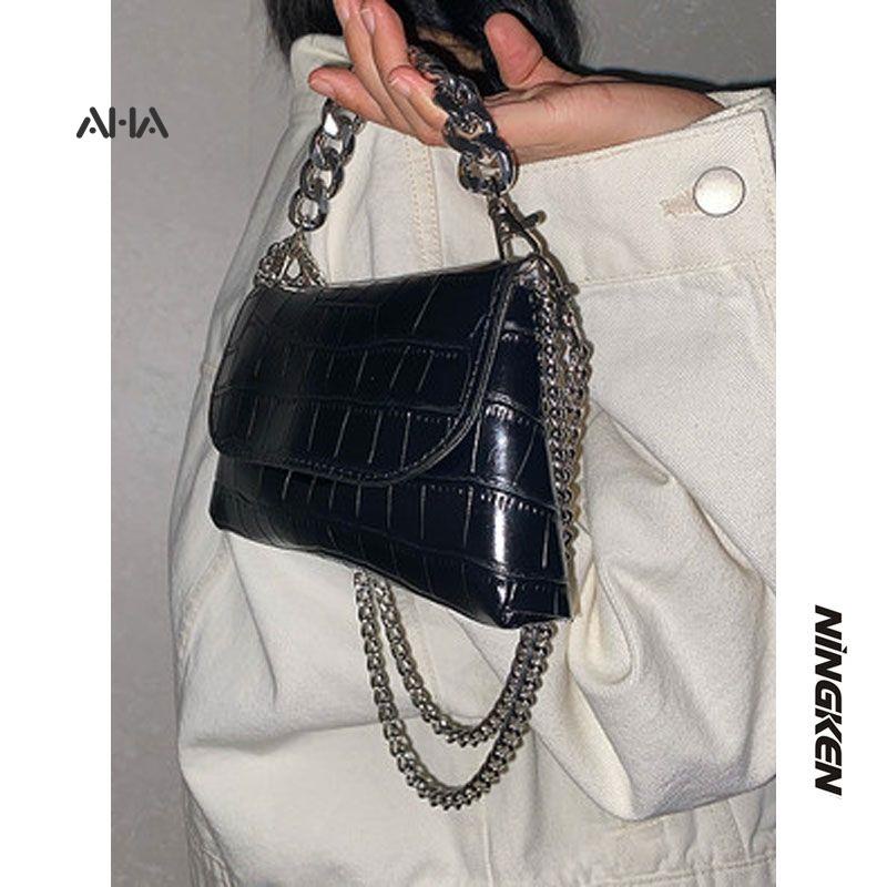 Túi xách đeo vai AHA OFFICIAL phối dây xích phong cách cổ điển thời trang dành cho nữ