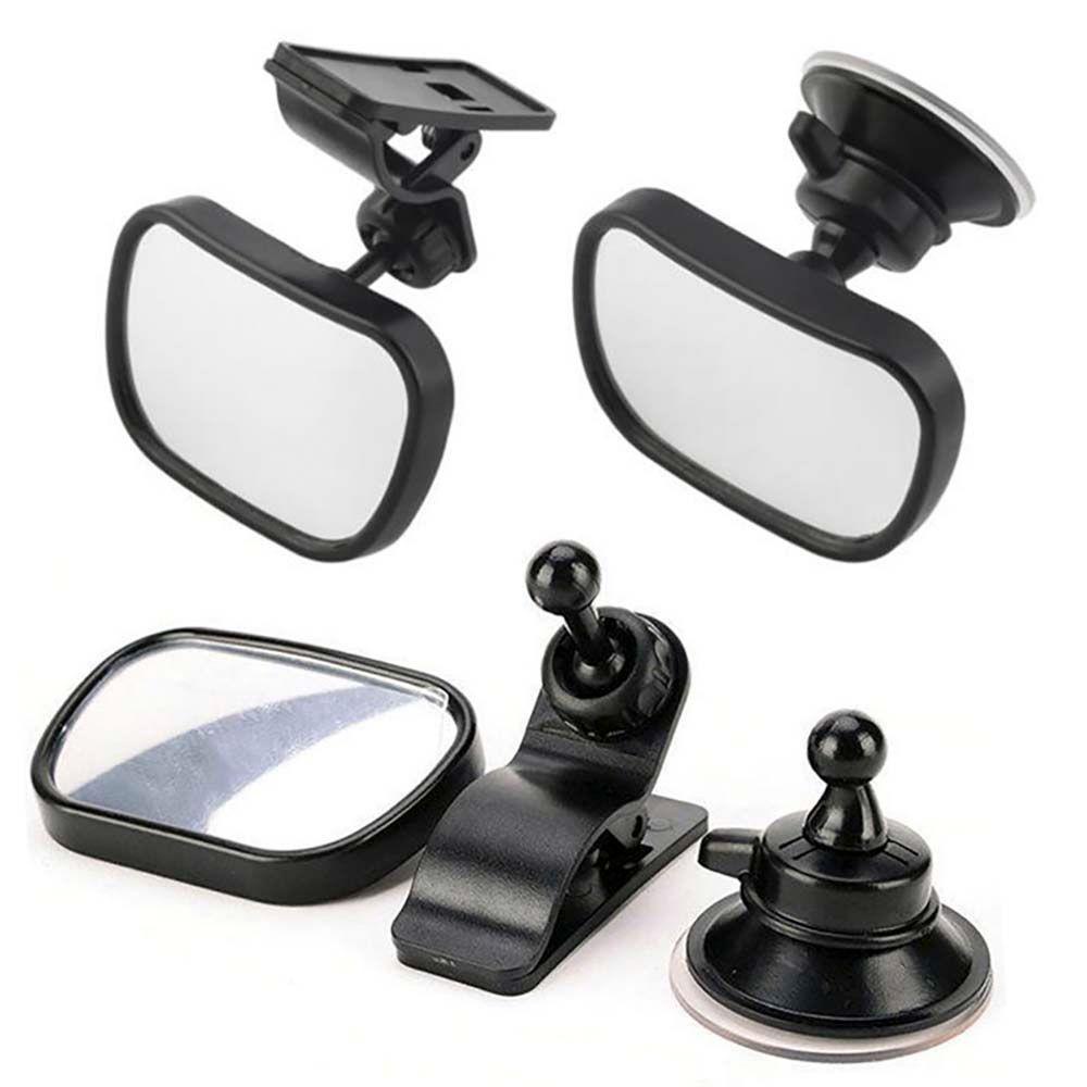 Gương Che Nắng Mini ABS 2 Trong 1 Xoay 360 Độ Gắn Sau Ghế Xe Hơi