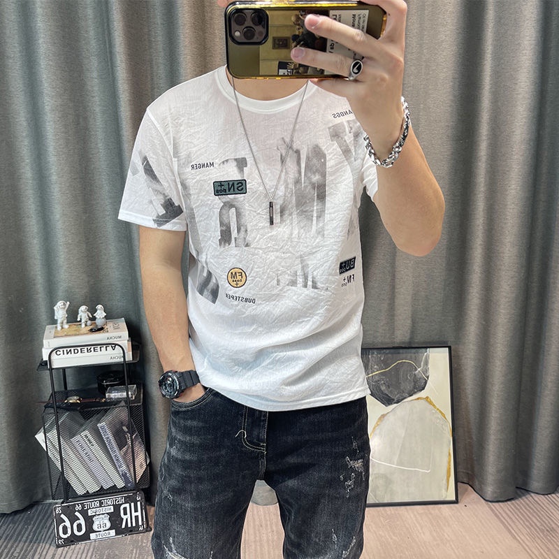 Áo Thun Kaki 100% Cotton S 2022 Tay Ngắn Thời Trang Cao Cấp Cho Nam