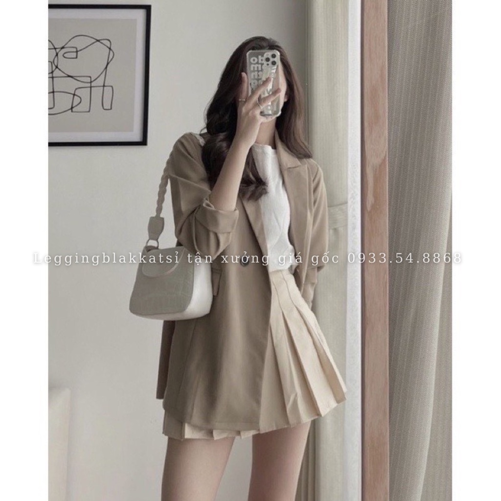 Áo khoác blazer nữ dáng dài 5 màu siêu hot hit phong cách hàn quốc áo blazer nữ 381