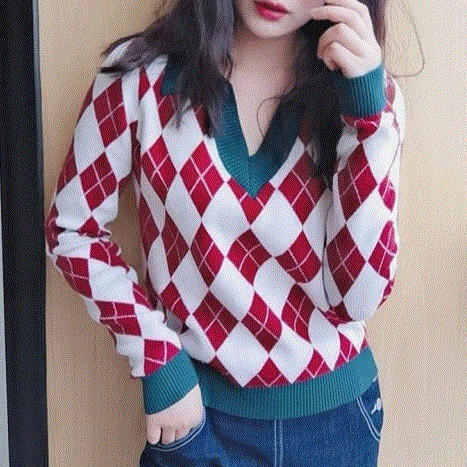 Áo len cổ V tay dài thời trang Hàn Quốc 2020 cho nữ