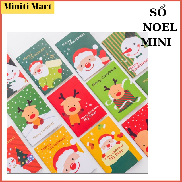 Sổ Tay Noel, Sổ Tay Mini Giáng Sinh, Đồ Dùng Quà Tặng Khen Thưởng Học Tập Mùa Giáng Sinh, Sổ Tay Mini Noel