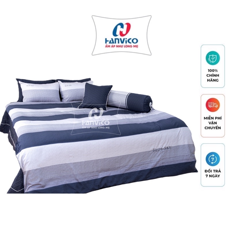 Bộ Chăn Ga Gối Hanvico Blue Sky DLP 186