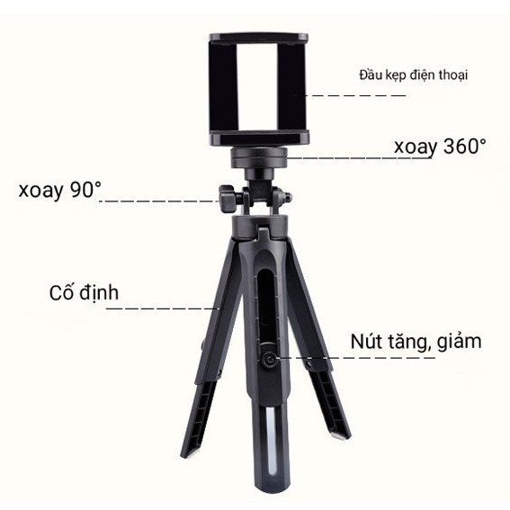 Tripod Support Mini Cho Điện Thoại, Máy Ảnh - Tripod 3 Chân