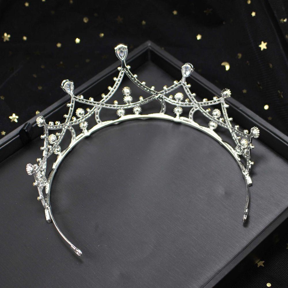 Vương Miện Hợp Kim Thời Trang WMES15H|Vương Miện Đội Đầu Cô Dâu Kiểu Hàn Quốc Dễ Thương