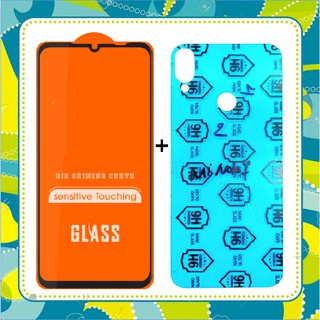 Kính Cường Lực Xiaomi Redmi Note 7 / Note 7 pro 9D Full Màn Hình + Miếng dán cường lực dẻo nano trong suốt mặt sau