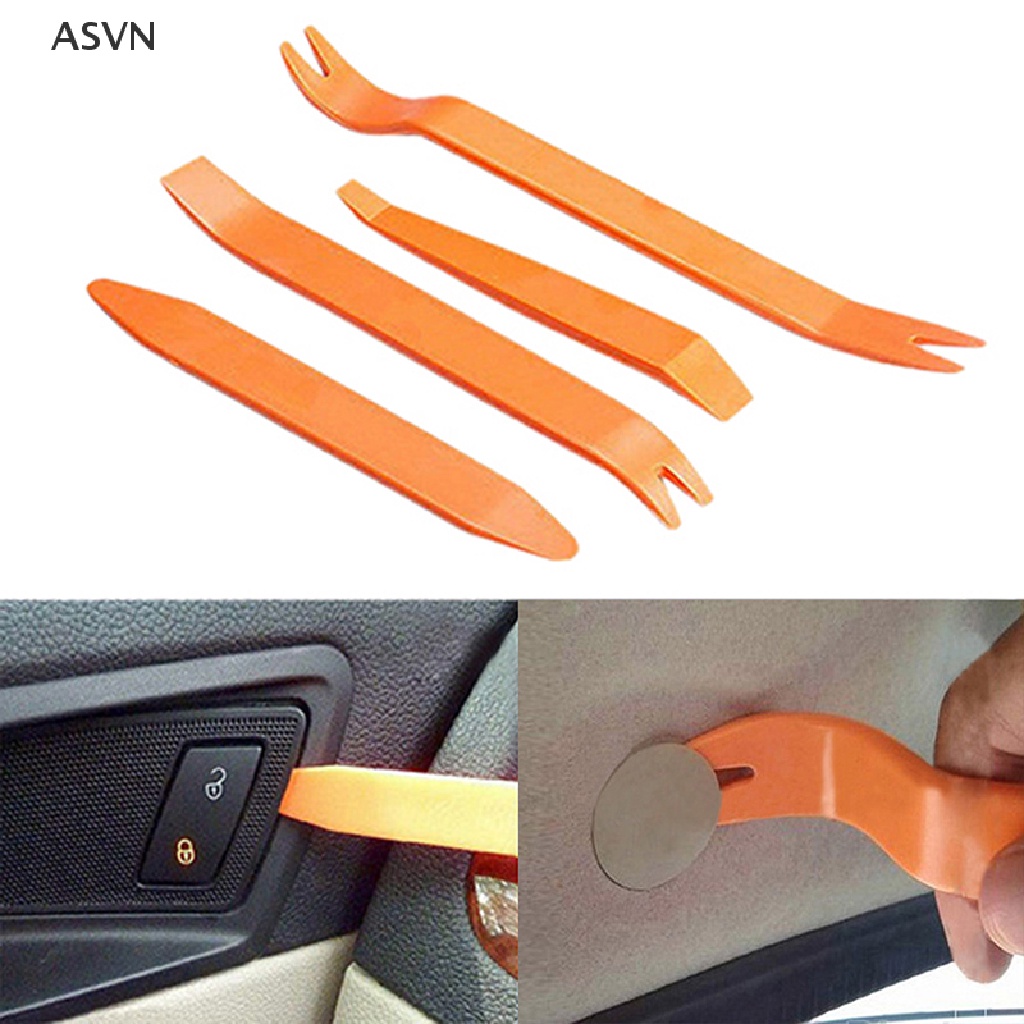 Set 4 dụng cụ đòn bẩy tháo gỡ bảng điều khiển âm thanh xe ô tô