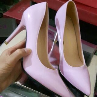 Freeship 99k TQ_Giày cao gót 9p màu tím hồng