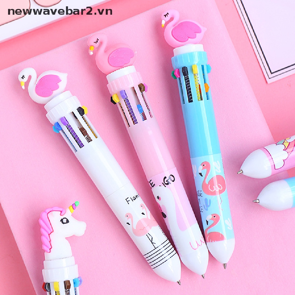 [newwavebar] Bút Bi Nhấn Hình Chú Heo Hoạt Hình graffiti Đa Năng