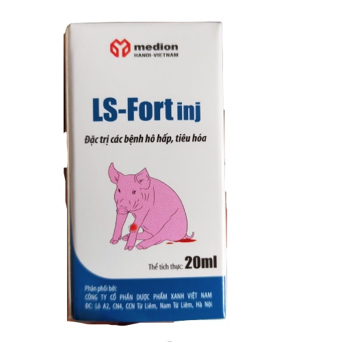 Sản phẩm chửa các vấn đề về hô hấp, tiêu hóa LS-FORT inj 20ml