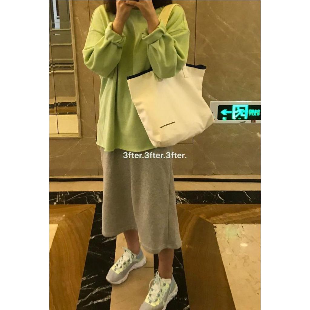 Túi Vải Ngăn Rộng Phong Cách Hàn Quốc